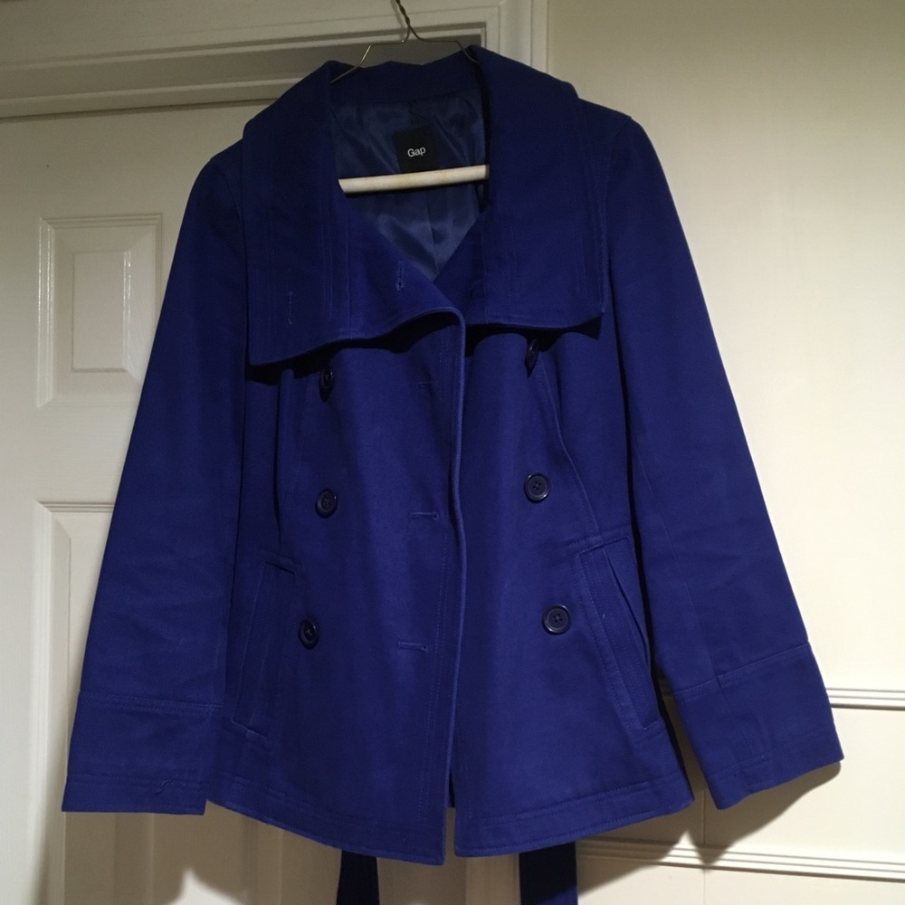 Royal blue pea coat